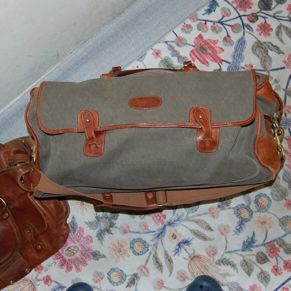 lot of 2 Ghurka No. 192 & NO .18 Ghurka Duffle Bag Leather and Canvas Vintage - Picture 4 of 15